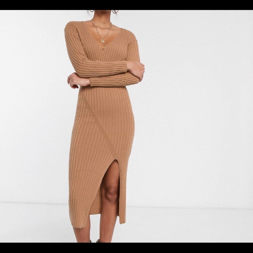 ASOS Knit Ribbed MIDI dress